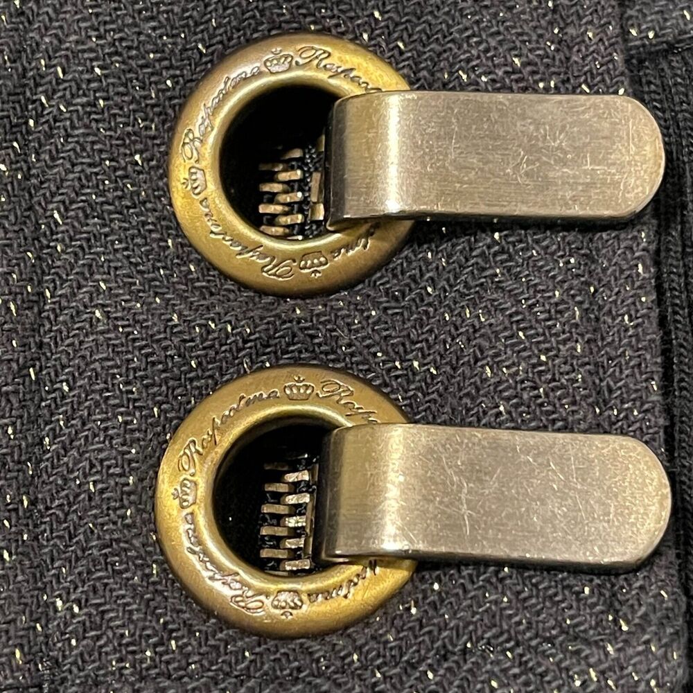 Adidas Respect M.E. Missy Elliott Black Gold Herringbone Toggle Jacket Hooded 38 - Picture 3 of 13